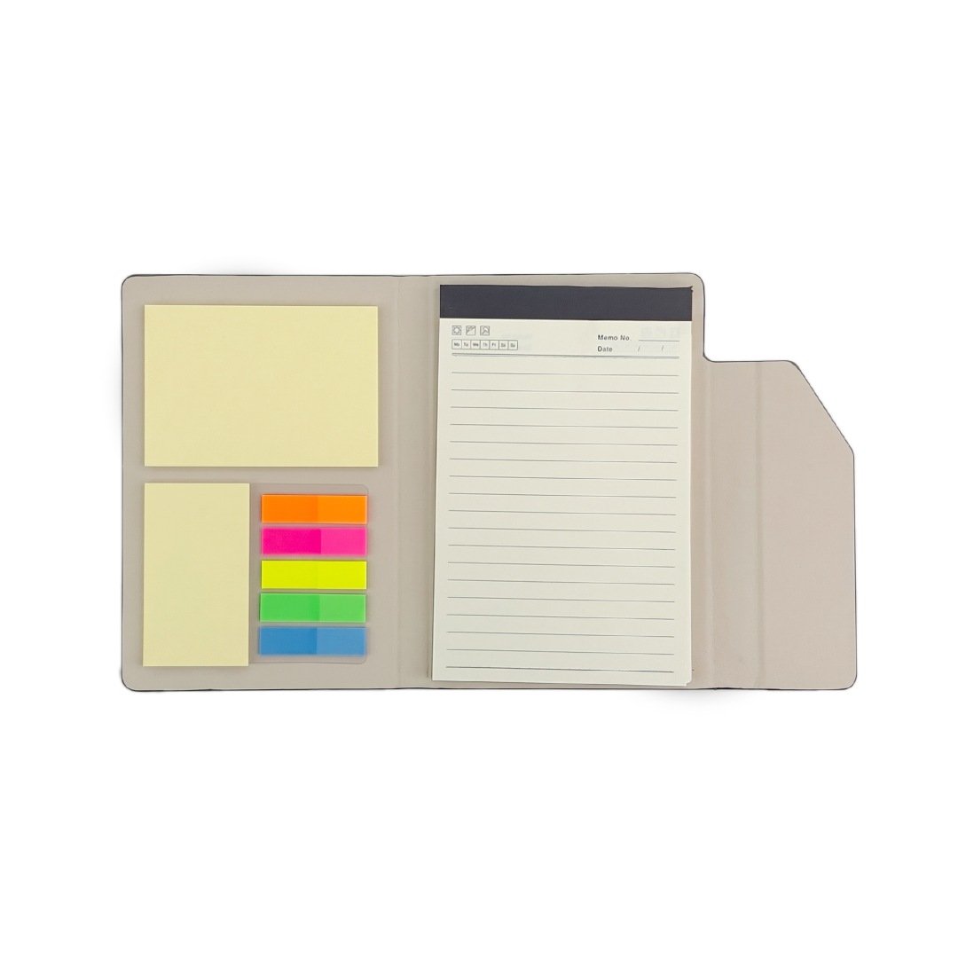 CARLO Notepad with Pen and Sticky Note Grey - Image 3